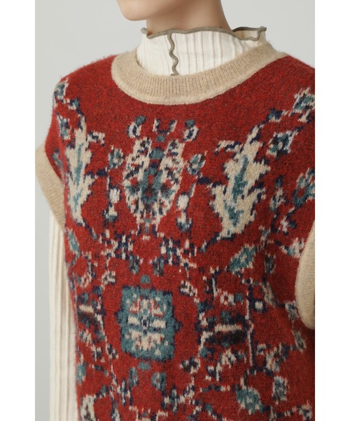 「ROSE BUD」 ノースリーブニット FREE ベージュ レディース_画像10