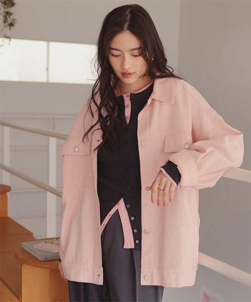 titivate（ティティベイト） デニムジャケット gジャン 襟付ルーズ