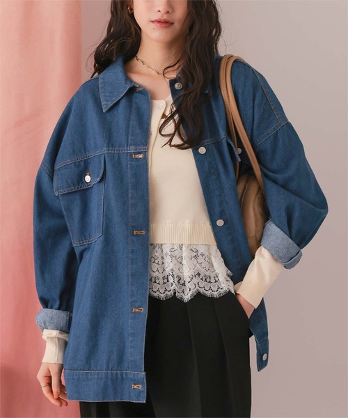 titivate（ティティベイト） デニムジャケット gジャン 襟付ルーズ