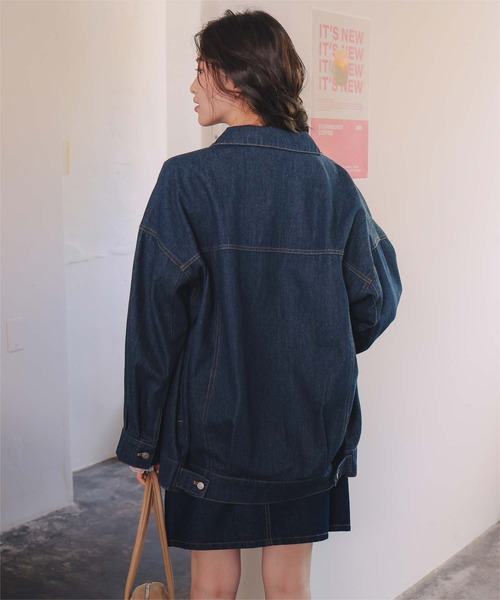titivate（ティティベイト） デニムジャケット gジャン 襟付ルーズ