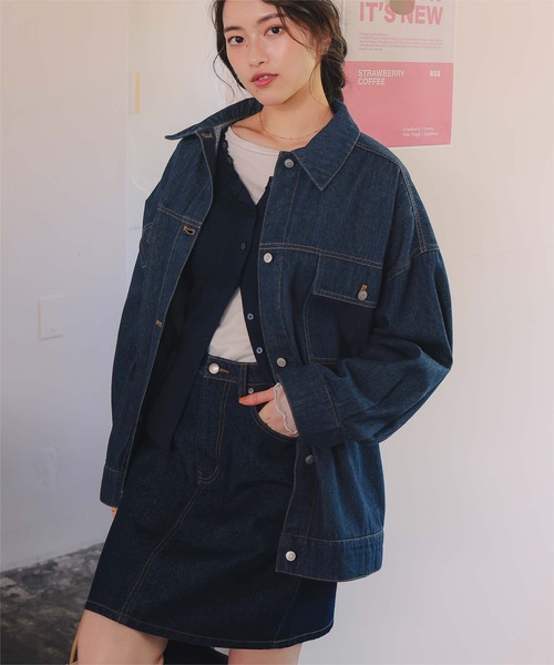 titivate（ティティベイト） デニムジャケット gジャン 襟付ルーズ