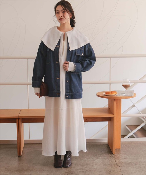 titivate（ティティベイト） デニムジャケット gジャン 襟付ルーズ