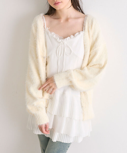 「OLIVE des OLIVE」 キャミソールワンピース FREE オフホワイト レディース_画像2