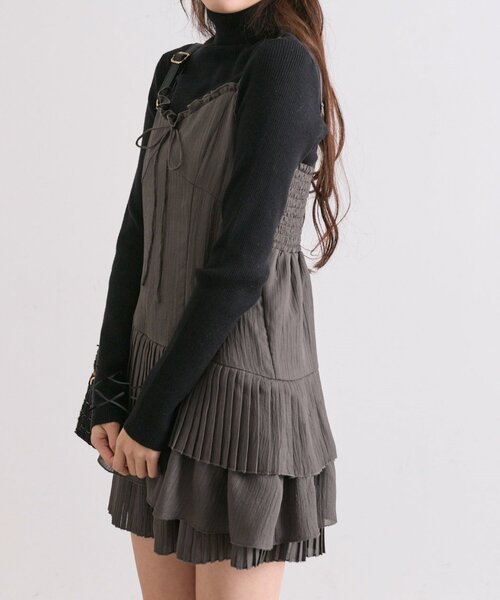 「OLIVE des OLIVE」 キャミソールワンピース FREE オフホワイト レディース_画像3