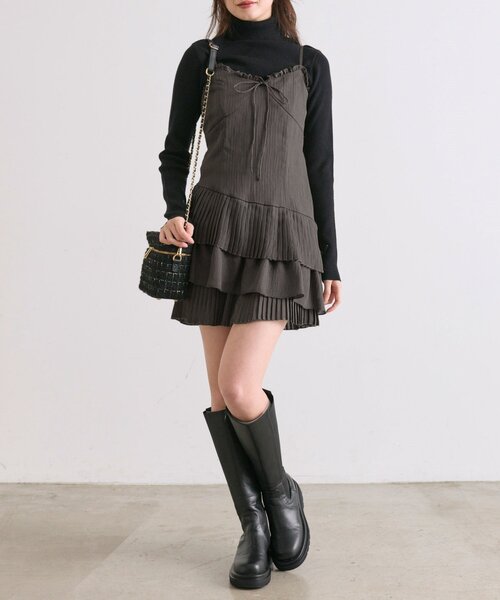 「OLIVE des OLIVE」 キャミソールワンピース FREE オフホワイト レディース_画像4