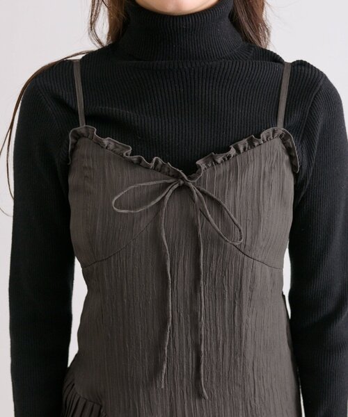 「OLIVE des OLIVE」 キャミソールワンピース FREE オフホワイト レディース_画像9