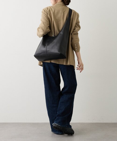 極美品♡russet ラシット ロゴ レザー 2wayショルダーバッグ ボーボー russet（ラシット） ショルダーバッグ バッグ レザーホーボーバッグ M