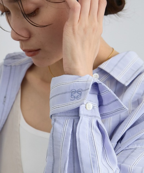 ADAM ET ROPE Violette Room ストライプシャツ Violette Room for ADAM ET ROPE'】 STRIPE SHIRT | アダムエロペ(ADAM