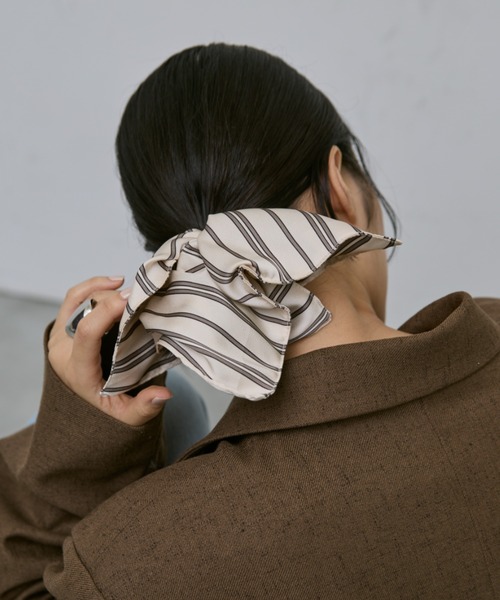 AIC. シュシュ ストライプスクエアビッグシュシュ : ZOZOTOWN Yahoo!店