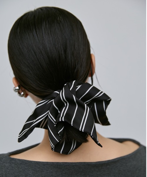 AIC. シュシュ ストライプスクエアビッグシュシュ : ZOZOTOWN Yahoo!店