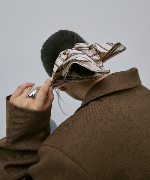 AIC. シュシュ ストライプスクエアビッグシュシュ : ZOZOTOWN Yahoo!店