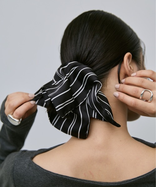 AIC. シュシュ ストライプスクエアビッグシュシュ : ZOZOTOWN Yahoo!店