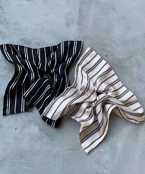 AIC. シュシュ ストライプスクエアビッグシュシュ : ZOZOTOWN Yahoo!店