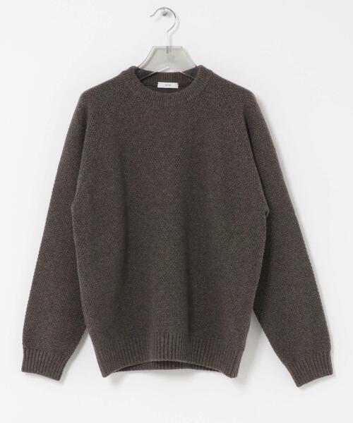 ATON セーター ニット ATON LAMBS WOOL C/N SWEATER メンズ : ZOZOTOWN