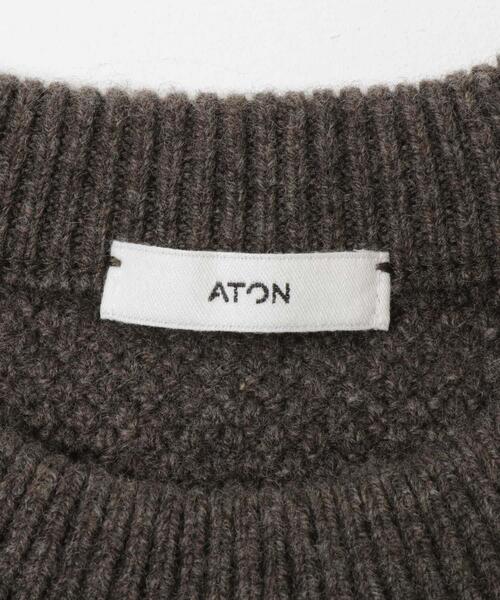 ATON（エイトン） セーター ニット ATON LAMBS WOOL C/N SWEATER