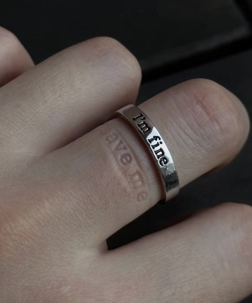 【美品】MESSAGGIO リング　指輪　レディース 指輪 リング 「 Save me 」 インナーメッセージリング ( フリーサイズ