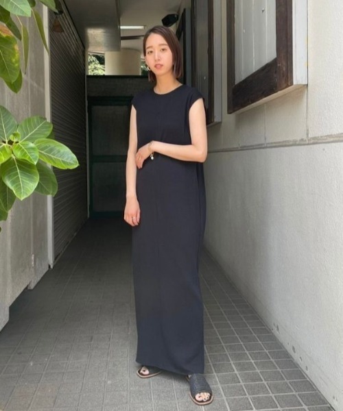「TODAYFUL」 ノースリーブワンピース 38inch ブラック レディース_画像7