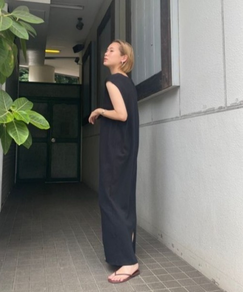 「TODAYFUL」 ノースリーブワンピース 38inch ブラック レディース_画像9