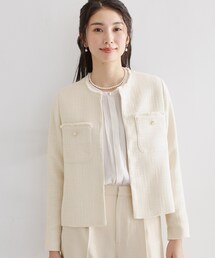 THE SHOP TK ジャケット ノーカラージャケット 入学式 卒業式 卒園式