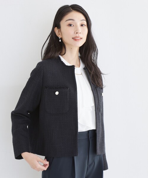 THE SHOP TK ジャケット ノーカラージャケット 入学式 卒園式 卒業式