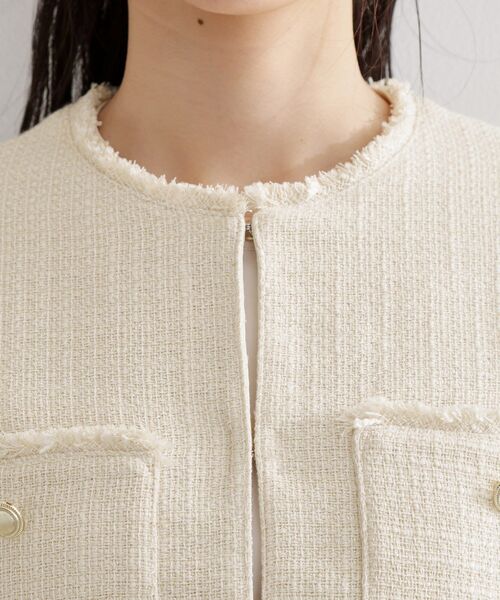 THE SHOP TK ジャケット ノーカラージャケット 「通勤・セレモニー