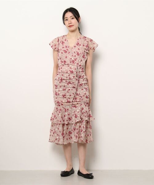 「Jasmine Grandiflorum」 ノースリーブワンピース MEDIUM パープル レディース_画像3