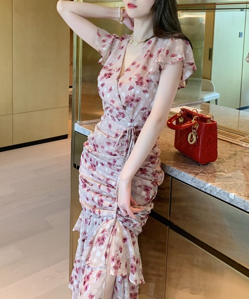 「Jasmine Grandiflorum」 ノースリーブワンピース MEDIUM パープル レディース_画像7