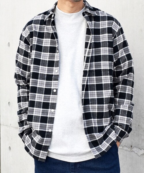 「SHIPS any」 長袖シャツ X-LARGE ブラック メンズ_画像6