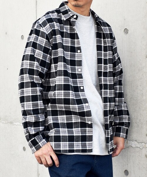 「SHIPS any」 長袖シャツ X-LARGE ブラック メンズ_画像7