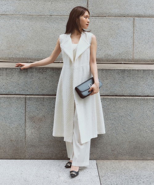 「NOBLE」 ノースリーブワンピース FREE ホワイト レディース_画像6