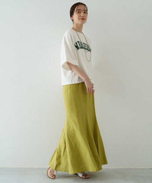 「LOUNGEDRESS」 半袖Tシャツ FREE ベージュ レディース_画像5