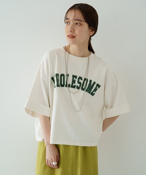「LOUNGEDRESS」 半袖Tシャツ FREE ベージュ レディース_画像6