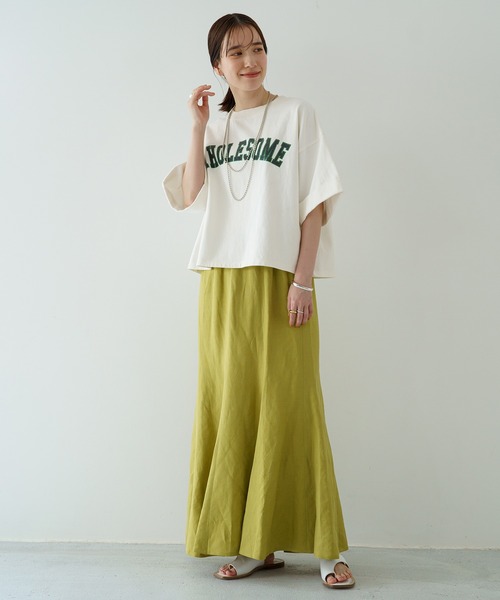 「LOUNGEDRESS」 半袖Tシャツ FREE ベージュ レディース_画像7