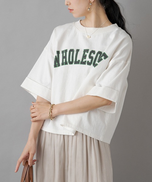 「LOUNGEDRESS」 半袖Tシャツ FREE ベージュ レディース_画像8