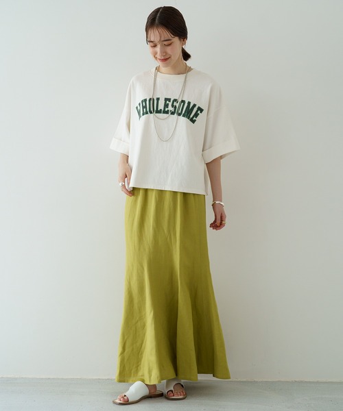 「LOUNGEDRESS」 半袖Tシャツ FREE ベージュ レディース_画像9