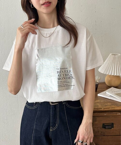 正規品　新品タグ付　トーマスベア　プリント　クロップド丈　白　Tシャツ　12Y Discoat（ディスコート） tシャツ 箔プリントTシャツ レディース