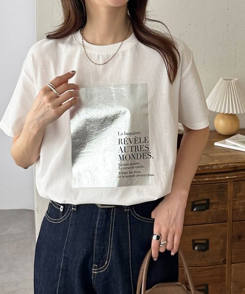 正規品　新品タグ付　トーマスベア　プリント　クロップド丈　白　Tシャツ　12Y Discoat（ディスコート） tシャツ 箔プリントTシャツ レディース