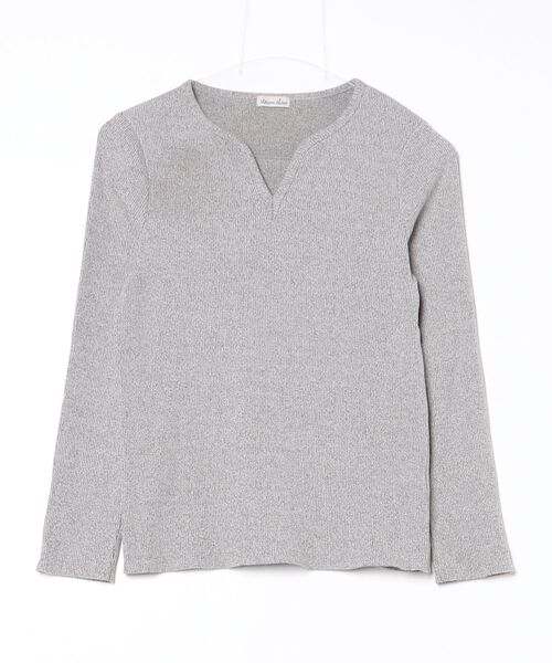 STONE  グレー M ボタン付き長袖カットソー STEVEN ALAN（スティーブンアラン） 長袖カットソー - グレー
