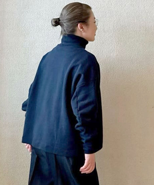 「JOURNAL STANDARD LUXE」 スウェットカットソー - ネイビー レディースの画像