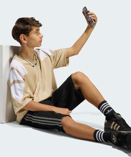 ハーフパンツ ワイドパンツ パンツ デニムジョーツ / アディダスオリジナルス adidas Originals キッズ 子供服 男の子 女の子の画像