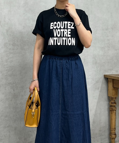 「un dix cors」 半袖Tシャツ FREE ブラック レディース_画像2