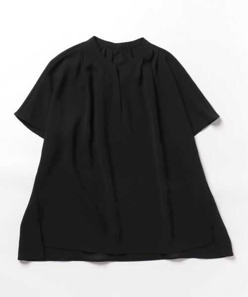 「MICHEL KLEIN」 半袖ブラウス 38 ブラック レディース_画像2