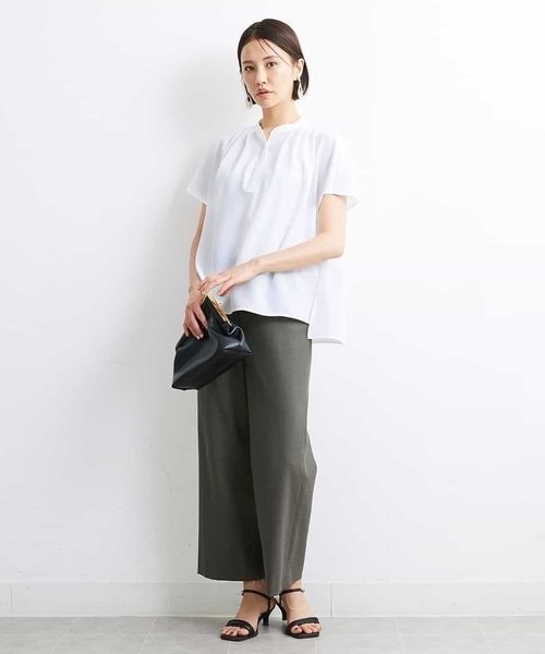 「MICHEL KLEIN」 半袖ブラウス 38 ブラック レディース_画像5