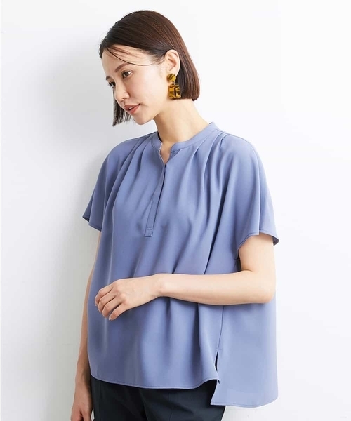 「MICHEL KLEIN」 半袖ブラウス 38 ブラック レディース_画像8