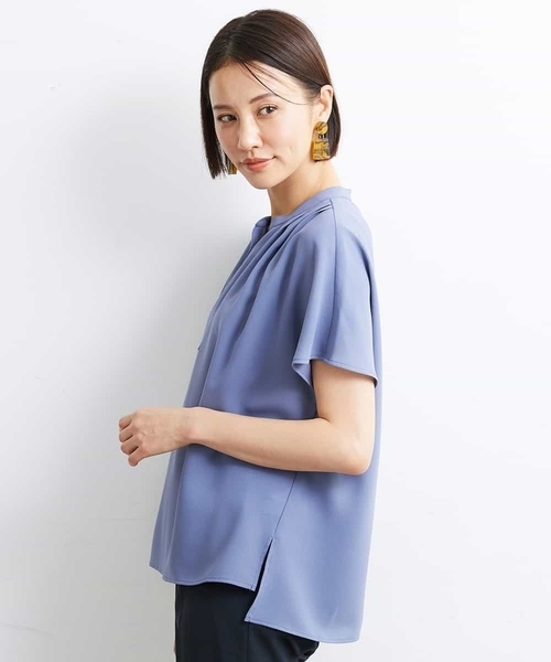 「MICHEL KLEIN」 半袖ブラウス 38 ブラック レディース_画像9