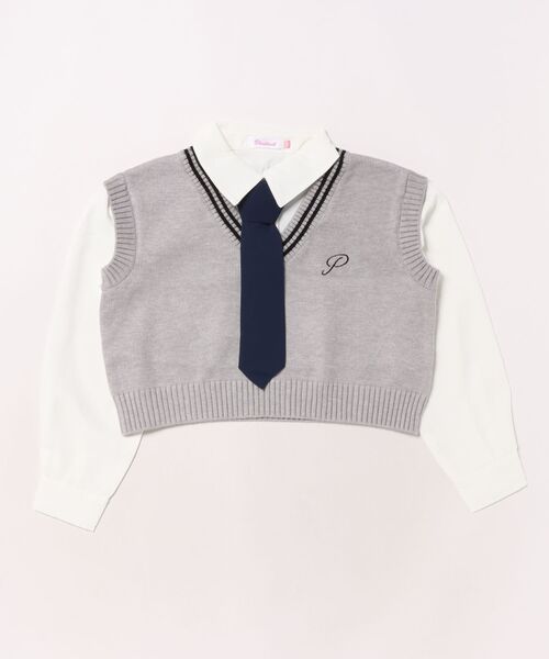 「PINKHUNT」 「KIDS」長袖シャツ 140cm オフホワイト キッズ_画像5