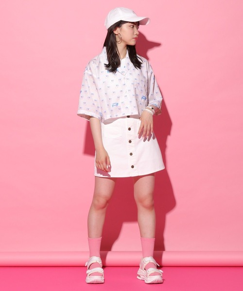 「repipi armario」 「KIDS」半袖シャツ MEDIUM ブラック キッズ_画像5
