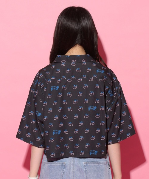「repipi armario」 「KIDS」半袖シャツ MEDIUM ブラック キッズ_画像9