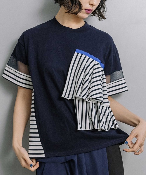 MARECHAL TERRE（マルシャルテル） tシャツ 半袖 ラッフルTシャツ