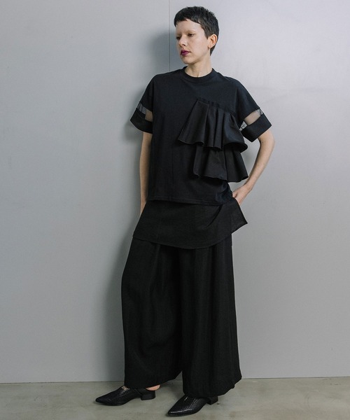 MARECHAL TERRE（マルシャルテル） tシャツ 半袖 ラッフルTシャツ